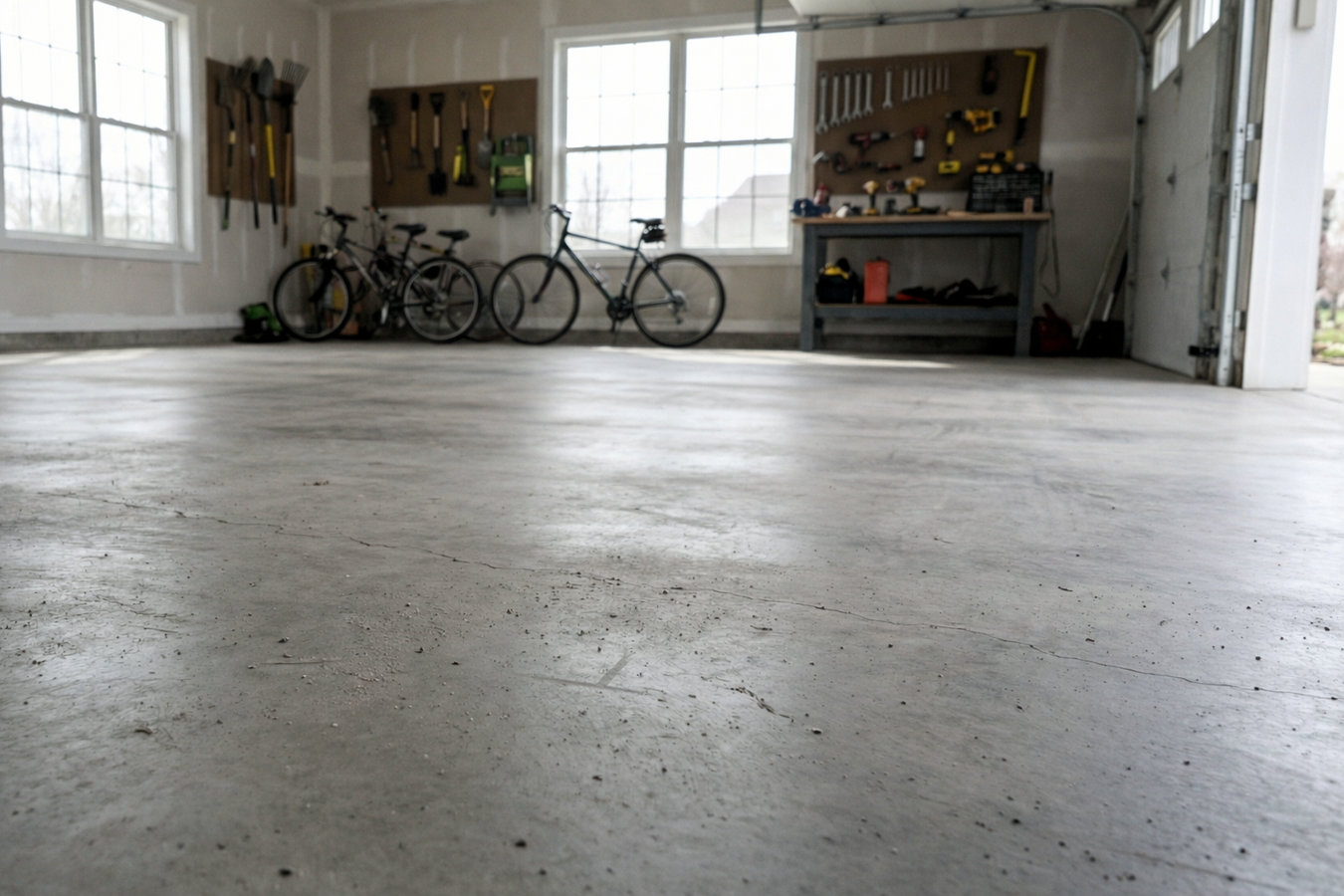 Garage floor concrete in Cambridge, MA